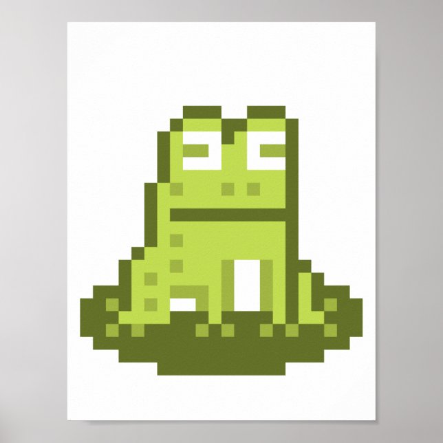 Poster de Arte de Pixel de sapo (Frente)