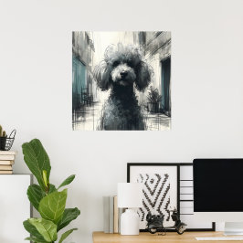 Pôster de Arte de Poodle