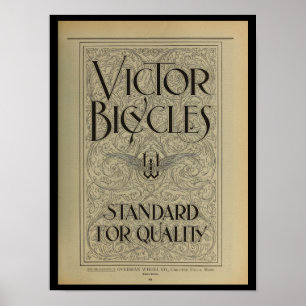 Poster De Arte De Vintage Victor Bicycle Magazine 