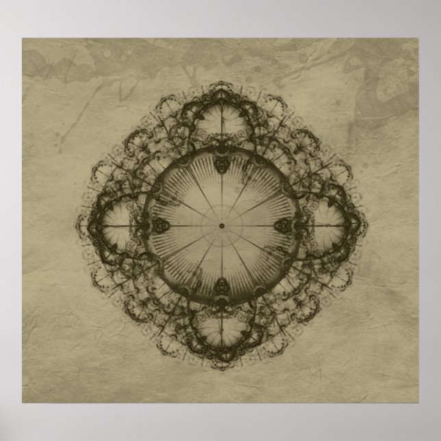 Poster de arte de vintagem Steampunk (Frente)