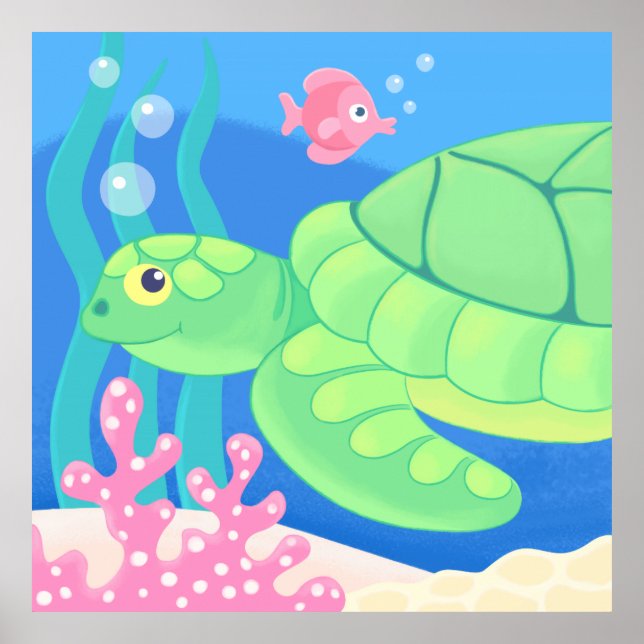 poster de arte - decor tropical fofo (Frente)