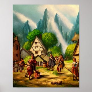 Poster de Arte Digital #01 da Aldeia de Cute