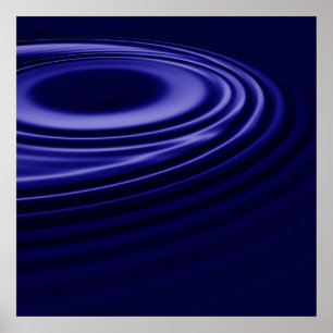 Poster de arte digital azul profunda