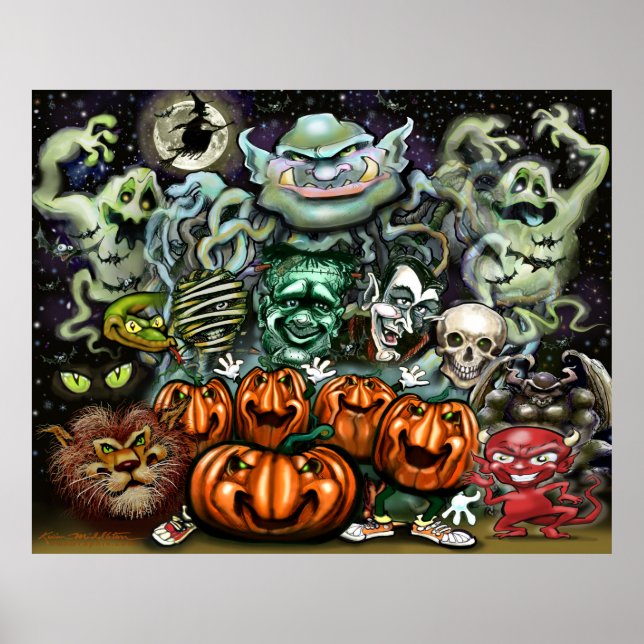 Poster de Arte Divertida do Halloween (Frente)