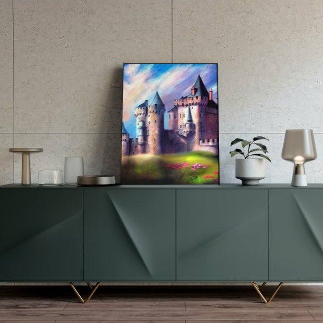 Poster de Arte do Castelo Colorido Bonito (Criador carregado)