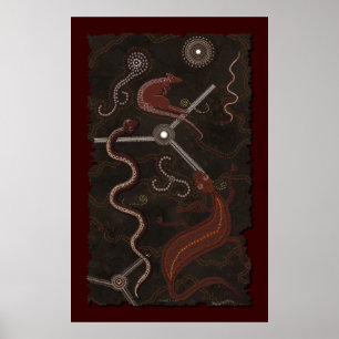 Poster de Arte do Deserto Australiano