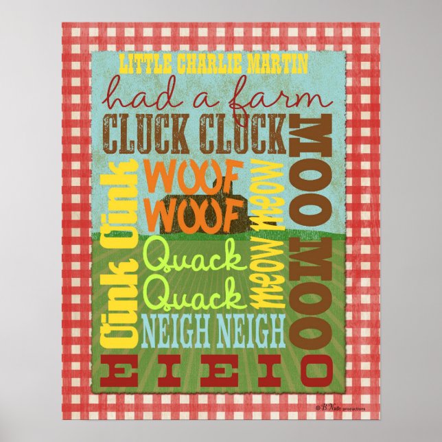 Poster de Arte do Metrô de fazenda - O velho MacDo (Frente)