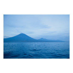 Pôster de Arte do Monte Agung em Bali ao Amanhecer