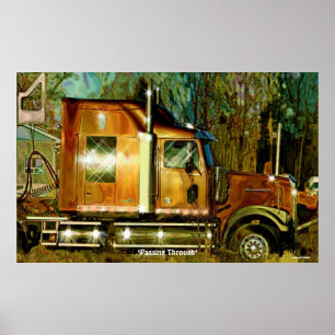 Poster de Arte do Motorista de Caminhão de Mercado