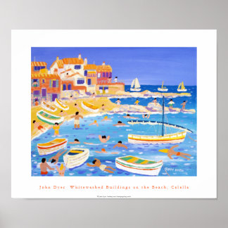 Poster de Arte: Edifícios Whitewash, Calella, Espa