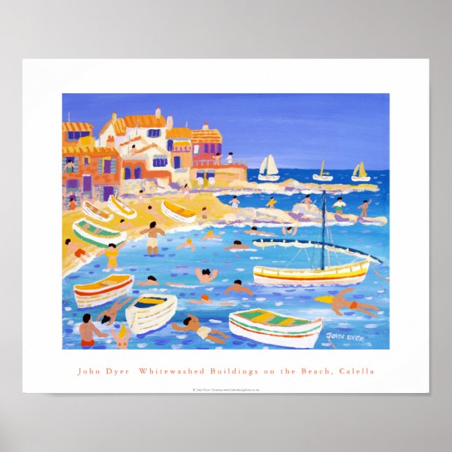 Poster de Arte: Edifícios Whitewash, Calella, Espa (Frente)