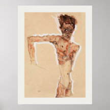POSTER de ARTE: EGON SCHIELE AUTORETRAIT : 1911