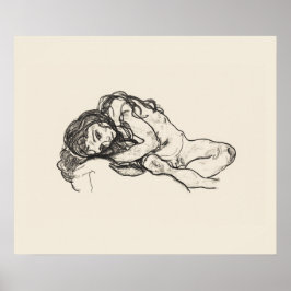 POSTER de ARTE: EGON SCHIELE: GAROTA 1918