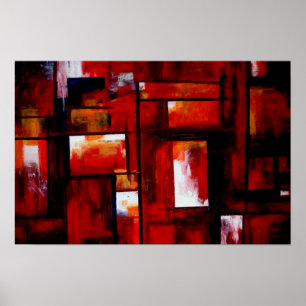 Poster de arte em quadrados Abstrato