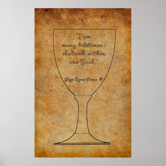 Poster de Arte Espiritual para Afirmação de Reinca (Frente)