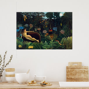 Pôster de Arte Fina Henri Rousseau O Sonho Selva
