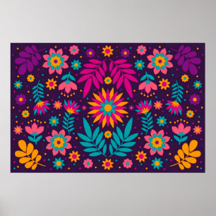 Poster de arte folclórica colorida