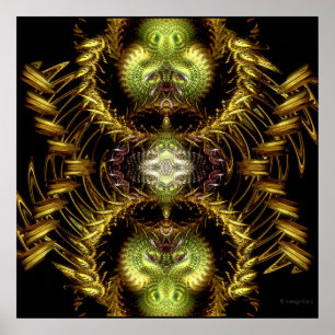 Poster de Arte Fractal de Hora do Dragão / Impres