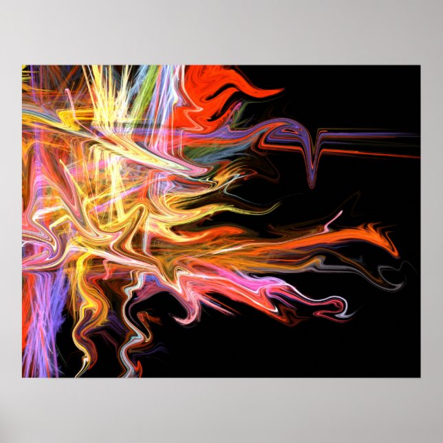 poster de arte fractal, fractal e picante (Frente)