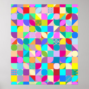 Poster de Arte Geométrica Abstrato Contemporânea