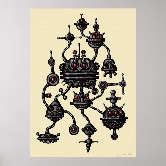 poster de arte gráfica robótica legal (Frente)