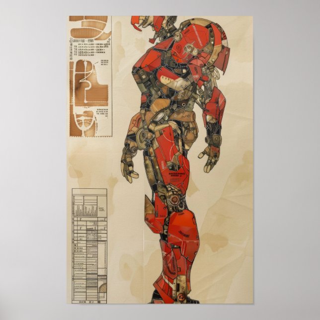 Poster de Arte Gundam Mecha de Takato Yamamoto (Frente)