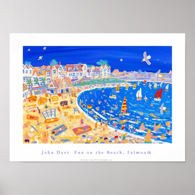 Poster de Arte: Gylly Beach Cafe. "Divertido na pr (Frente)