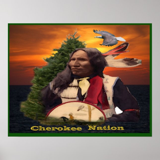 Poster de arte indiana Cherokee (Frente)