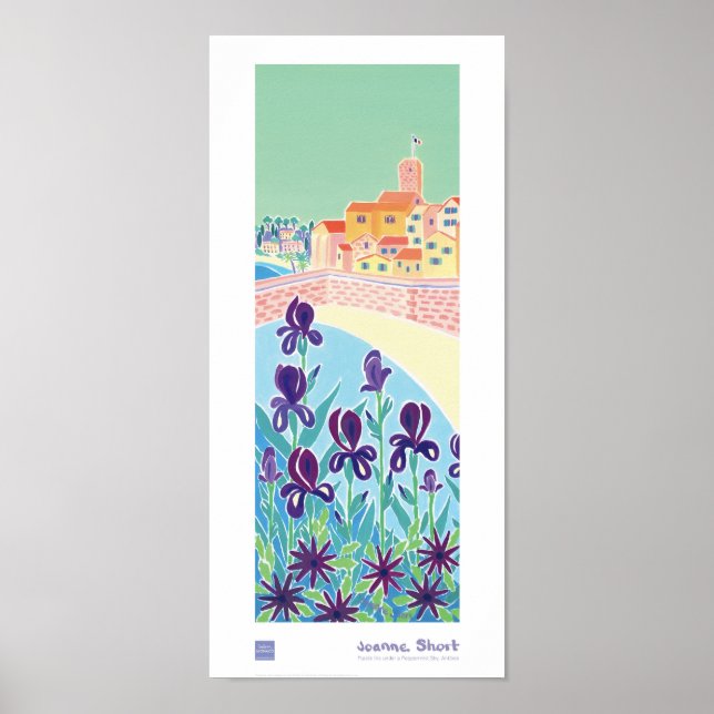 Poster de Arte: Íris Roxo, Antibes, Côte d'Azur (Frente)