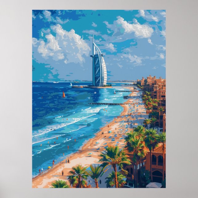 Poster De Arte Isométrica Com Píxeis De 8 Bits - L (Frente)