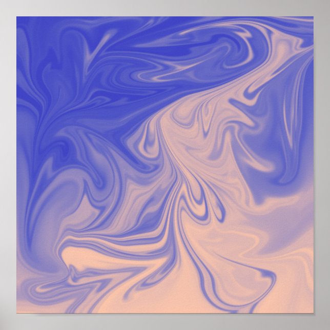 Poster de Arte Líquida Roxo, Violeta, Areia Do Des (Frente)