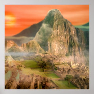 poster de arte Machu Picchu