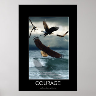 Poster de Arte Motivada das Águias Baldas