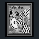 poster de Arte Negra e Branca de 1933, Le Sourire<br><div class="desc">Popular 1933,  Art Deco,  cobrir da Revista Francesa Le Sourire a preto e branco. Também disponível em cores.</div>