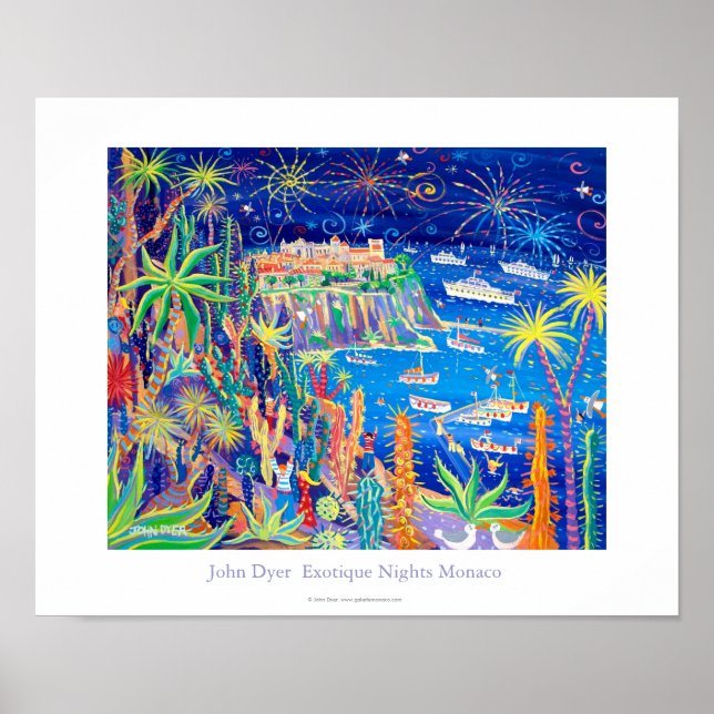 Poster de Arte: "Noites de Exotique, Mônaco" (Frente)