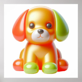 Pôster de Arte para Parede de Cachorrinho Fofo Cac