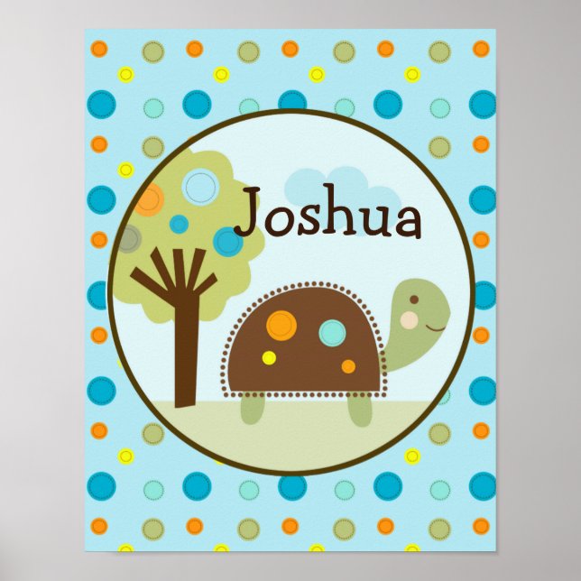 Poster de Arte Personalizada Giggle/Turtle/Tree (Frente)