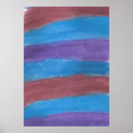 Poster de Arte por Aquarela com Abstrato striping
