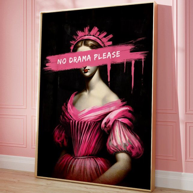 Poster de Arte Rainha Wall, Engraçado, Rosa (Criador carregado)