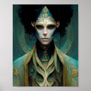 Poster de Arte Sci-Fi do Alienígena Man