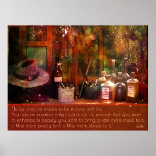 Poster de Arte, Vida e Criatividade