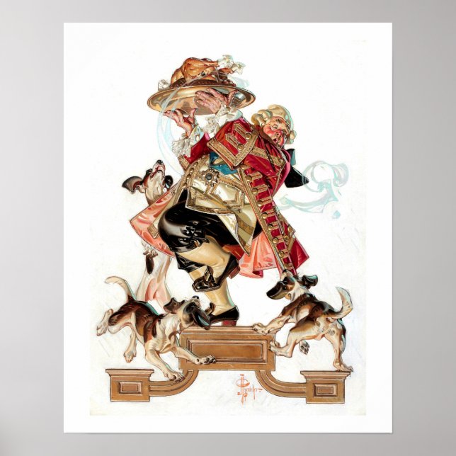 Poster de arte vítrea humorística de ação de graça (Frente)