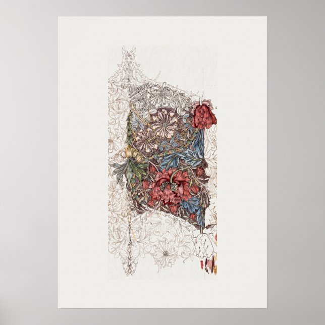 POSTER de ARTE : WILLIAM MORRIS : WALL FLOWER : 18 (Frente)