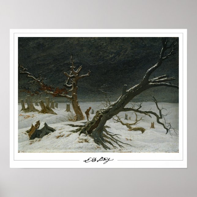 Pôster de arte Zedign de Caspar David Friedrich #1 (Frente)