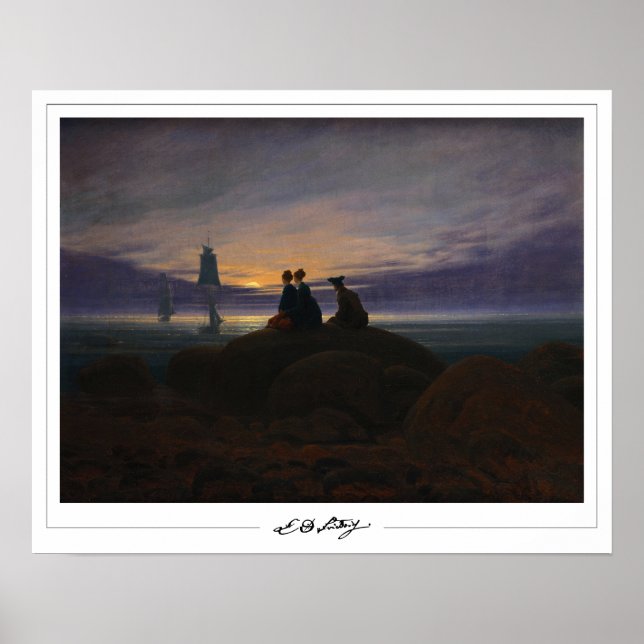 Pôster de arte Zedign de Caspar David Friedrich #2 (Frente)