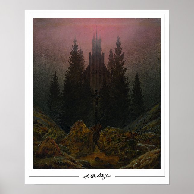 Pôster de arte Zedign de Caspar David Friedrich #3 (Frente)