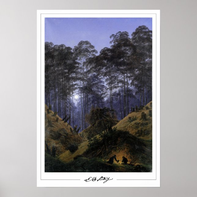 Pôster de arte Zedign de Caspar David Friedrich #4 (Frente)
