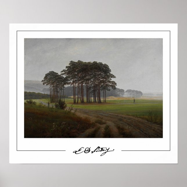 Pôster de arte Zedign de Caspar David Friedrich #5 (Frente)