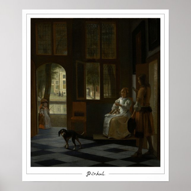 Pôster de Arte Zedign de Pieter de Hooch #1 (Frente)