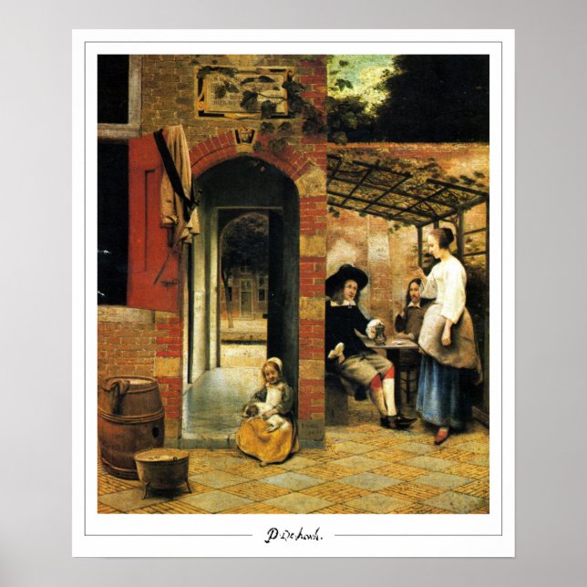 Pôster de Arte Zedign de Pieter de Hooch #105 (Frente)